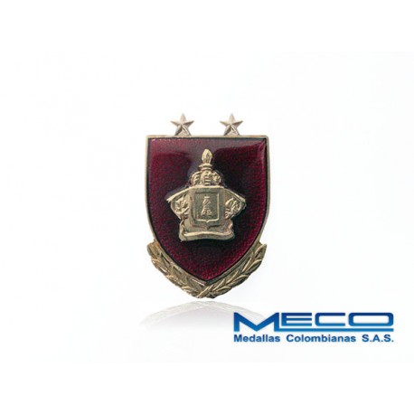 Distintivo Ingeniero Oficial 2 Estrellas Ejercito Nacional