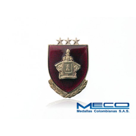 Distintivo Ingeniero Oficial 3 Estrellas Ejercito Nacional