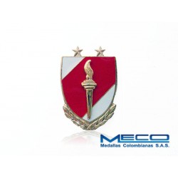 Distintivo EAS Oficial con Laurel 2 Estrellas Ejercito Nacional