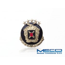 Distintivo Artilleria Suboficial 5 Estrellas con Laurel Ejercito Nacional