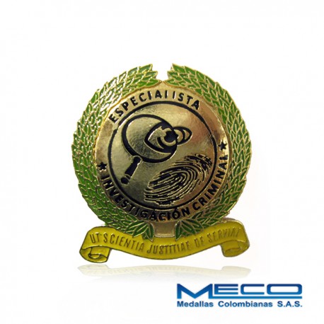 Distintivo Especializacion en Investigacion Criminal Policia Nacional