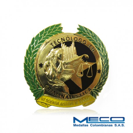 Distintivo Tecnologia en Criminalistica Policia Nacional