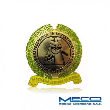 Distintivo Especializacion en Investigacion de Accidentes de Transito Policia Nacional