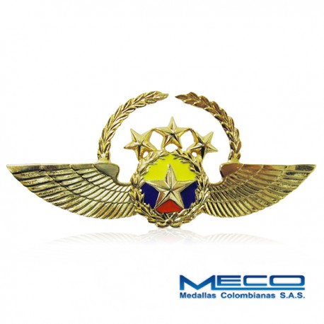 Alas Piloto Laurel y 3 Estrellas Policia Nacional