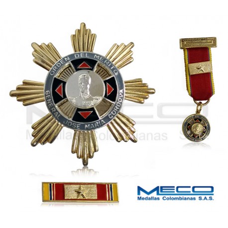 Medalla Orden Jose Maria Cordova Gran Oficial