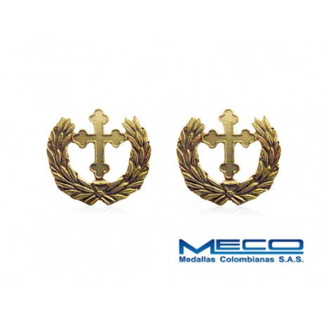 Par Insignias Culto Ejercito Nacional