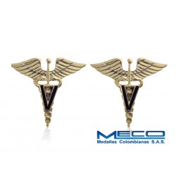 Insignias Sanidad Letra V Ejercito Nacional